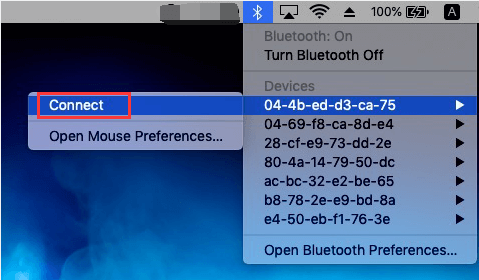 Connectez un casque Bluetooth à un Mac avec le raccourci de la barre de menus