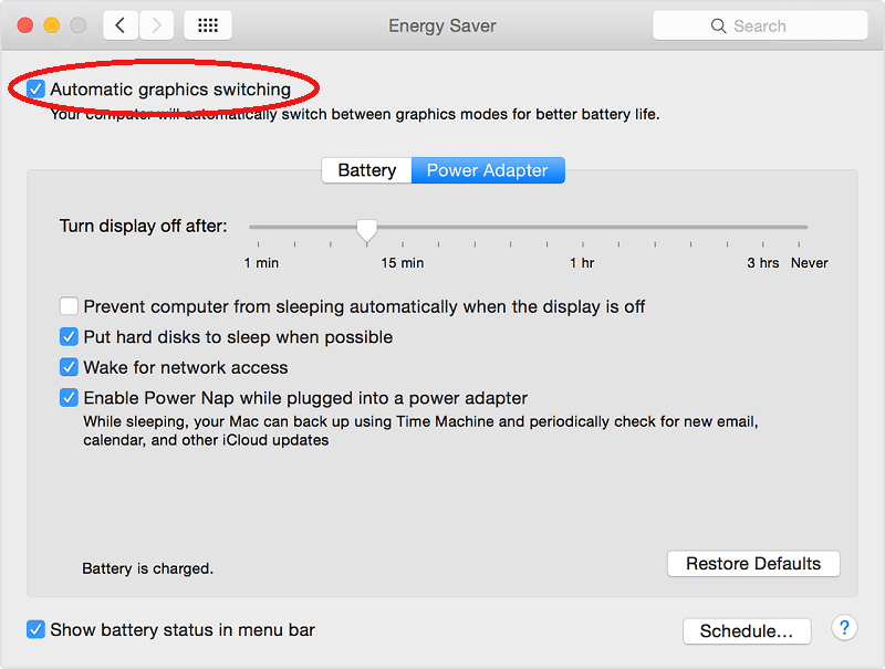 Ajustez la configuration graphique sur votre appareil