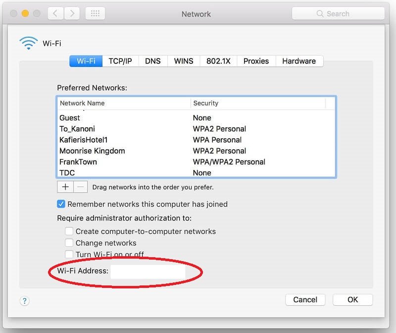 Trouver l'adresse MAC sur Mac