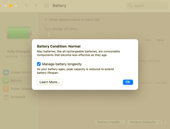 Combien de temps dure la batterie du Macbook