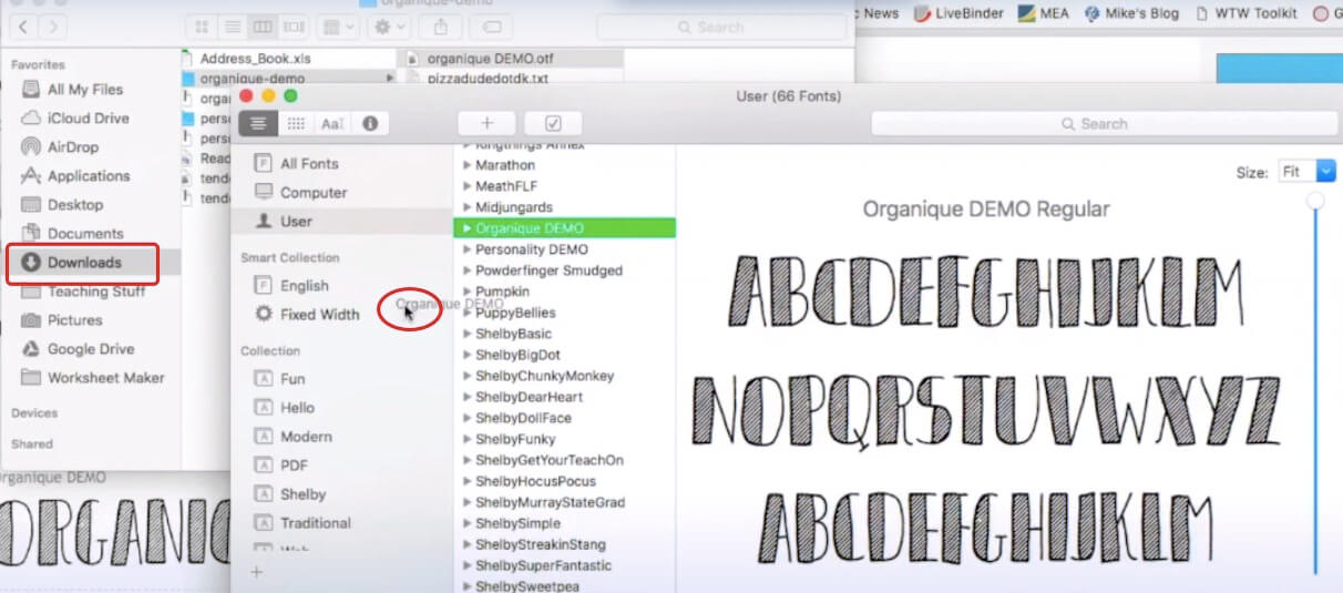 Installer des polices sur Mac