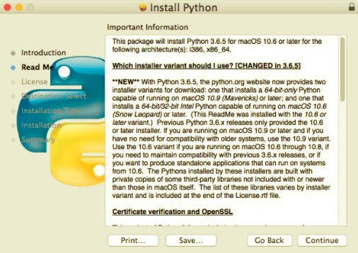 Installer Python mis à jour sur Mac