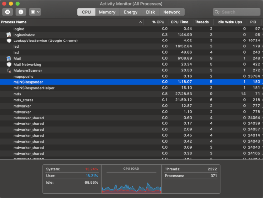 mDNSponder sur Mac