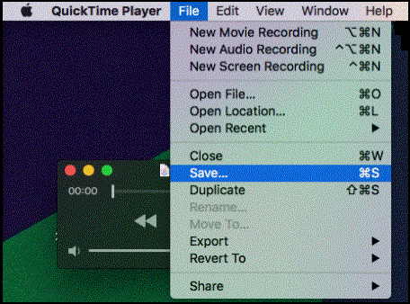 Enregistrer des GIF à l'aide de QuickTime Player