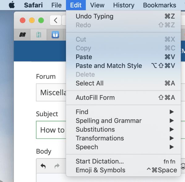 Sélectionnez Emoji et symboles