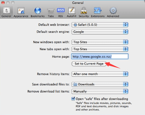 Ajout d'un moteur de recherche dans Safari