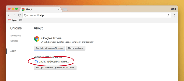 Mettre à jour Google Chrome