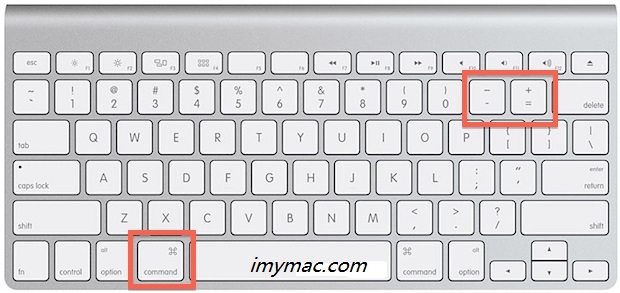 Zoom avant sur Mac avec des raccourcis clavier