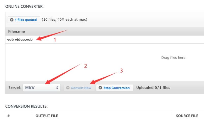 Convertir VOB en MKV par AConvert