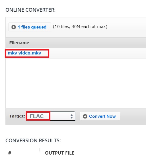 Transformer MKV en FLAC en ligne