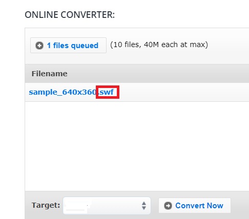 Transformez SWF en WebM avec Aconvert
