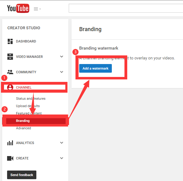 Ajouter un filigrane à la vidéo YouTube