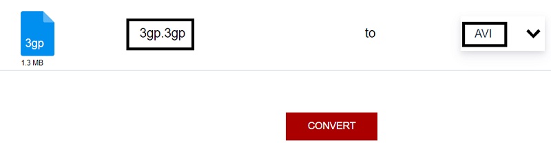 Convertir 3GP en AVI avec AnyConv