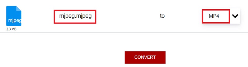 Convertir MJPEG en MP4 avec AnyConv