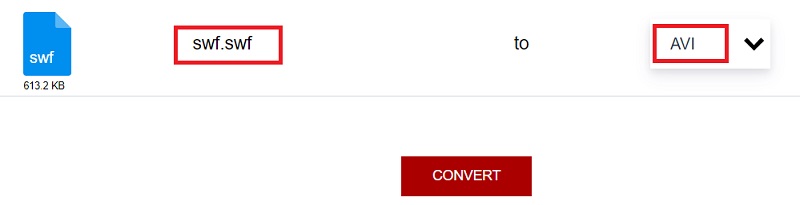 Convertir SWF en AVI avec Anyconv