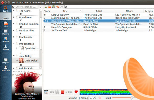 Lecteur de musique Clementine pour Mac