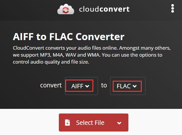 Convertir AIFF en FLAC en ligne