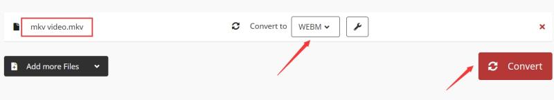 Convertir MKV en WebM en ligne