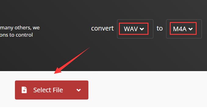 Convertir WAV en M4A en ligne