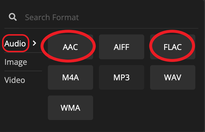 Convertisseur FLAC en AAC en ligne