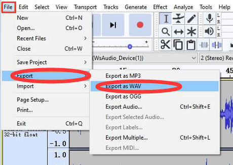 Utilisez Audacity pour convertir M4A en WAV