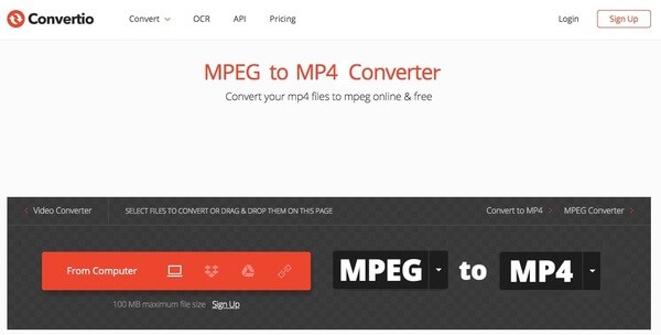 Convertir facilement MPEG en MP4 en ligne