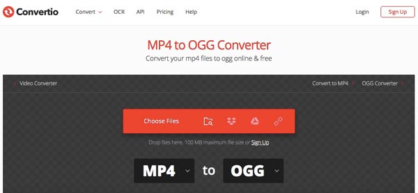 Convertir MP4 en OGG en ligne