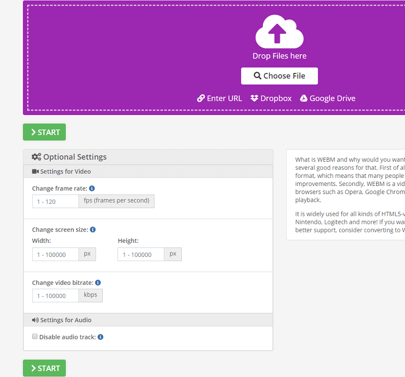 Convertir MP4 en WebM en ligne