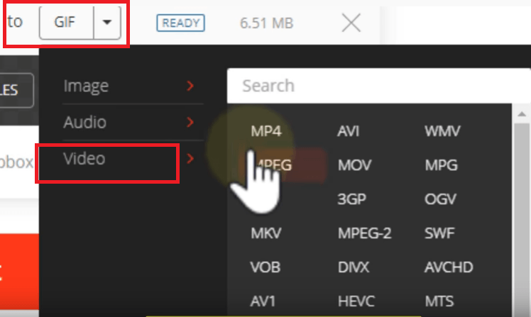 Convertir WebM en MP4 en ligne avec Convertio