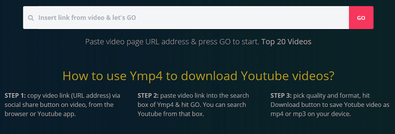 Convertir YouTube en MP4 via YMP4