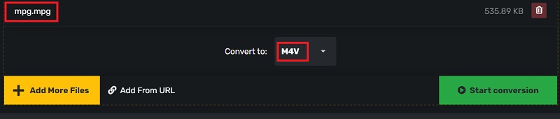 Transférer MPG en M4V gratuitement