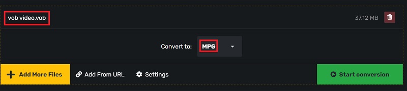 Convertir VOB en MPG gratuitement