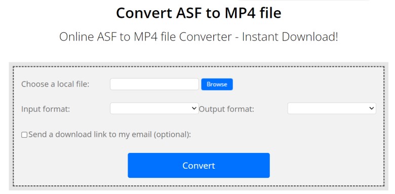 Convertisseur ASF en MP4 en ligne
