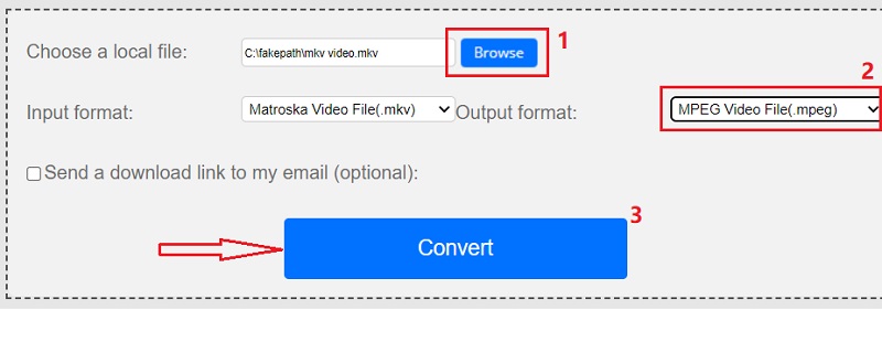 Convertir MKV au format MPEG en ligne