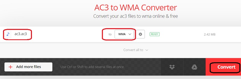 Convertir AC3 en WMA en ligne
