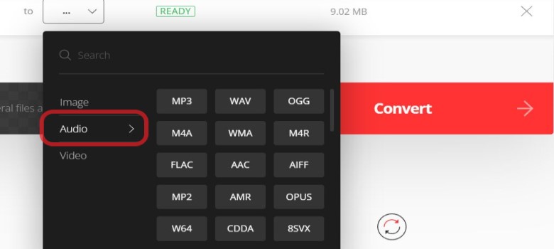 Convertir MP2 en MP3 en ligne