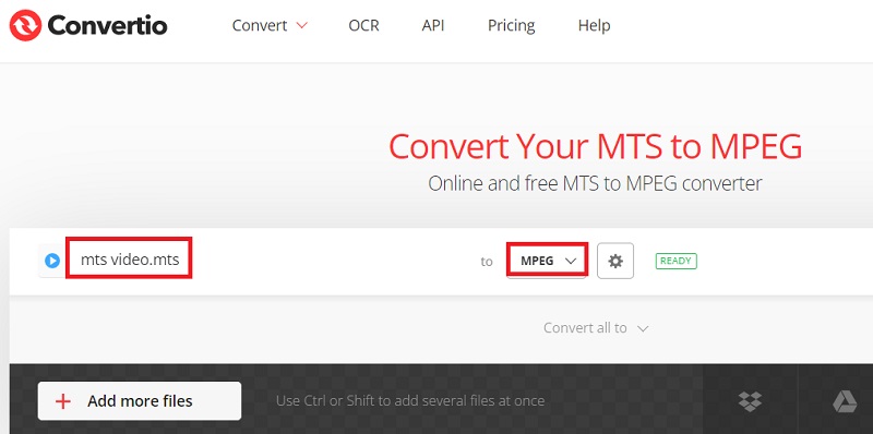 Transformez MTS en MPEG Online