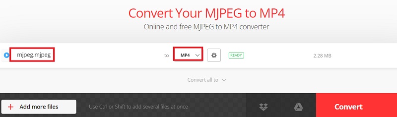 Transformez MJPEG en MP4 gratuitement