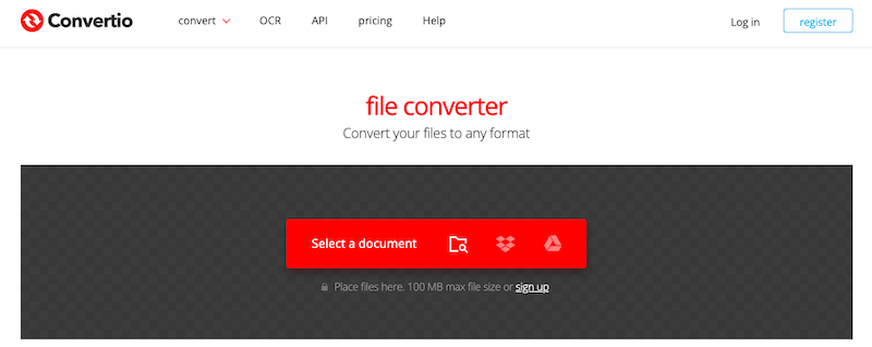 Convertir MKV en AAC en ligne via Convertio