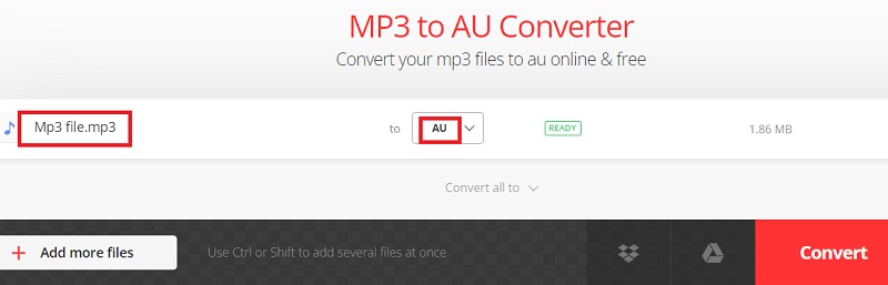 Transformez MP3 en AU gratuitement