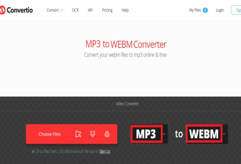 Convertir MP3 en WEBM en ligne gratuitement