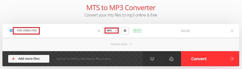 Convertir MTS en MP3 gratuitement