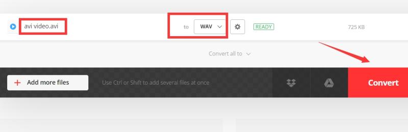 Transformez AVI en WAV en ligne avec Convertio