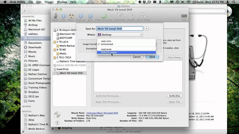 Copier un DVD sur un ordinateur sous Mac à l'aide de l'utilitaire de disque