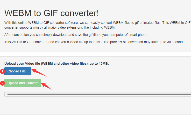 Convertisseur WebM vers GIF EasyOnlineConverter