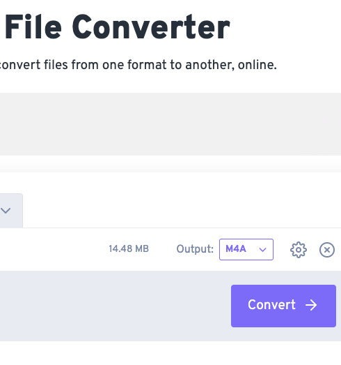 Convertissez APE en M4A avec FreeConvert.com
