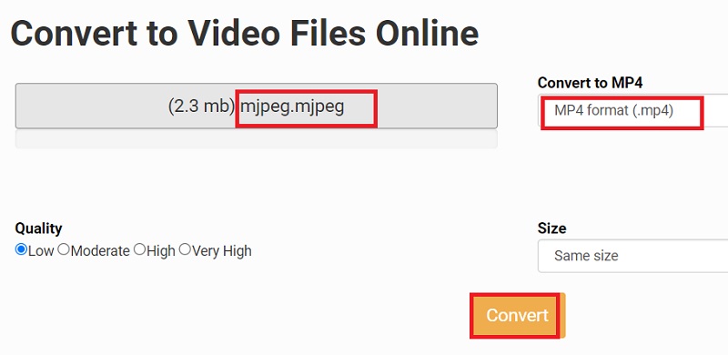 Transcoder MJPEG au format MP4 en ligne