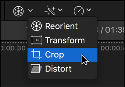 Utilisez l'outil de recadrage de Final Cut Pro pour recadrer des fichiers vidéo MP4