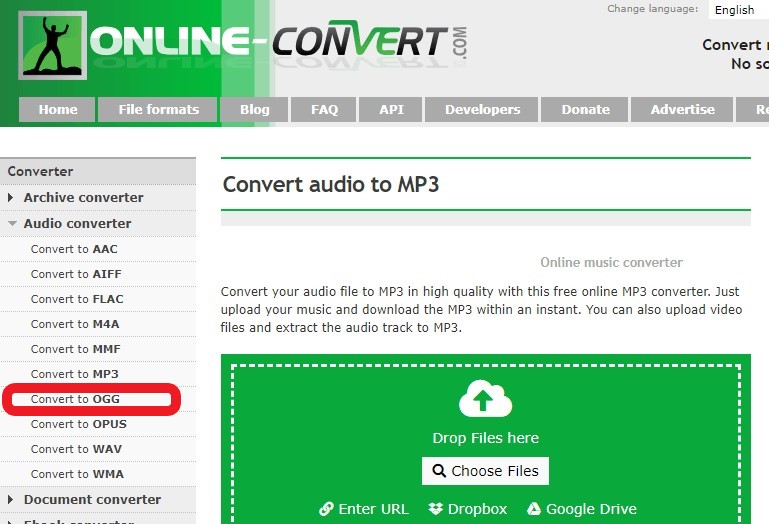 Convertir FLAC en OGG en ligne