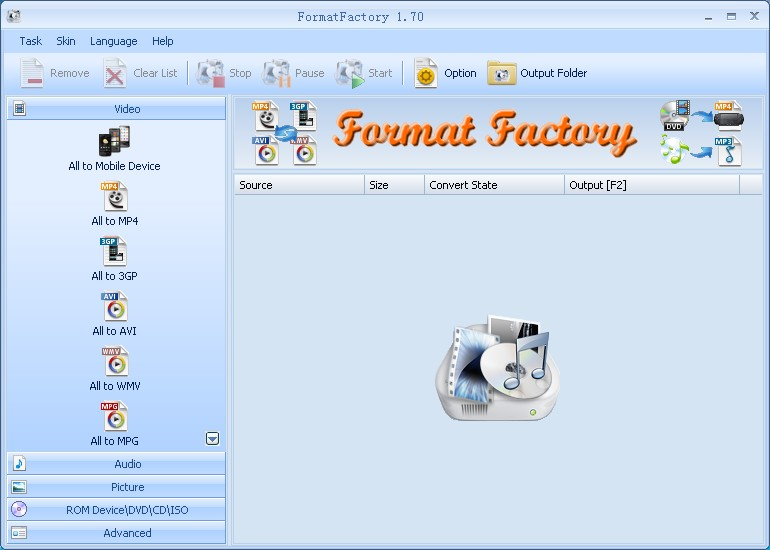 Usine de formatage pour la conversion 3GP